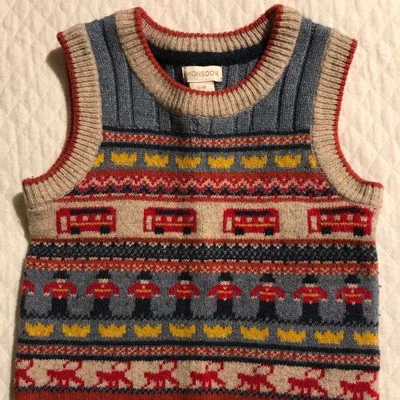 Monsoon Other - Monsoon, Boy’s Sweater Vest. Size 12-18 Months Monsoon Other - Monsoon, Boy’s Sweater Vest. Size 12-18 Months